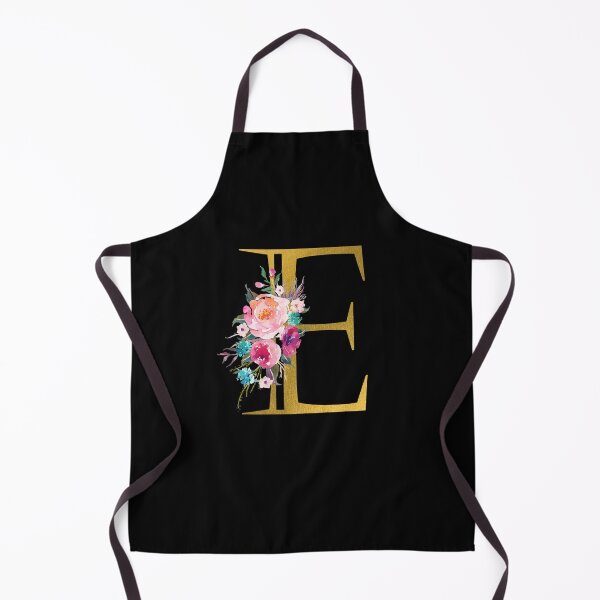 Item preview, Letter E, Floral Monogram, Watercolor Roses, Initial, Faux Gold Foil designed and sold by WildHoneyDesign.