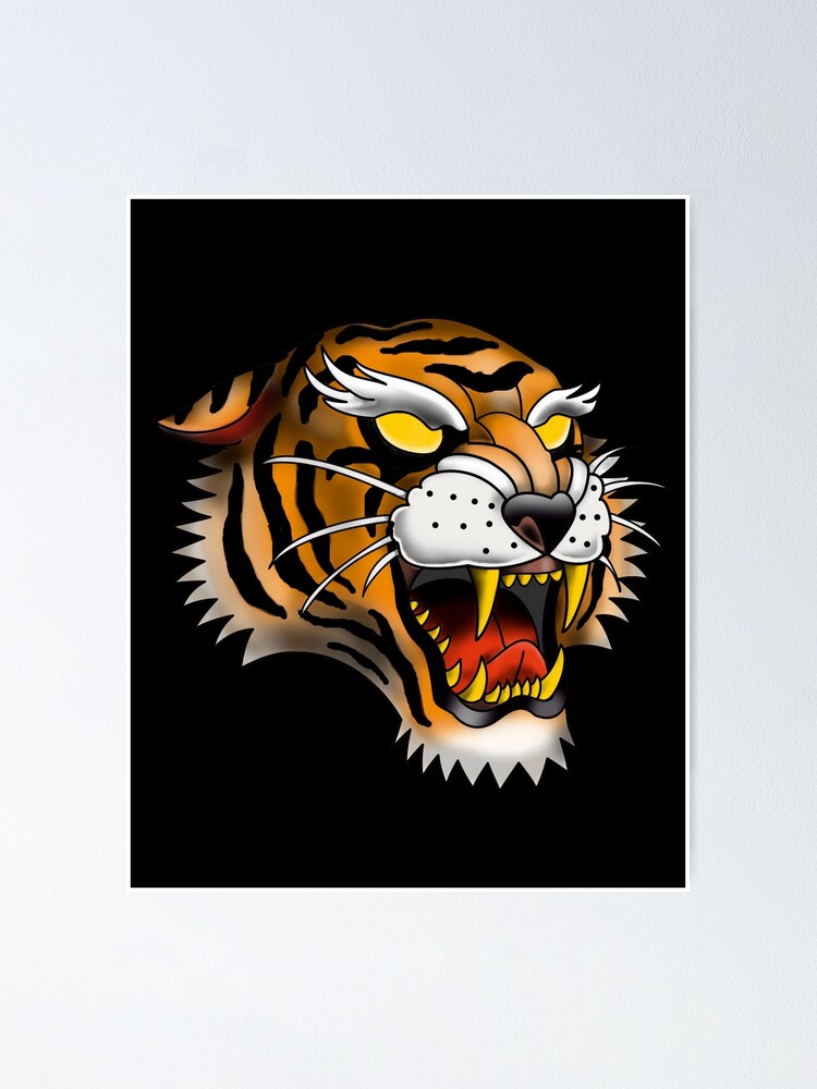 Traditional American Roaring Tiger Traditional American Roaring Tiger