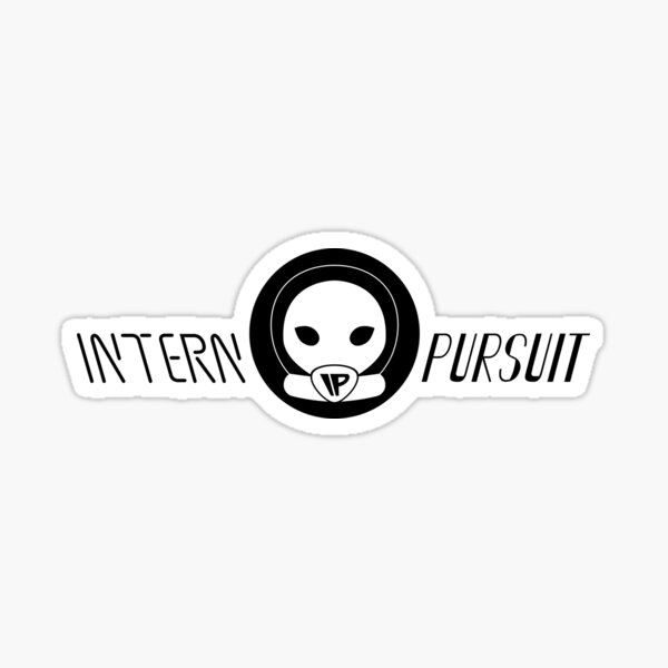 Alien Head Black Horizontal Logo Sticker