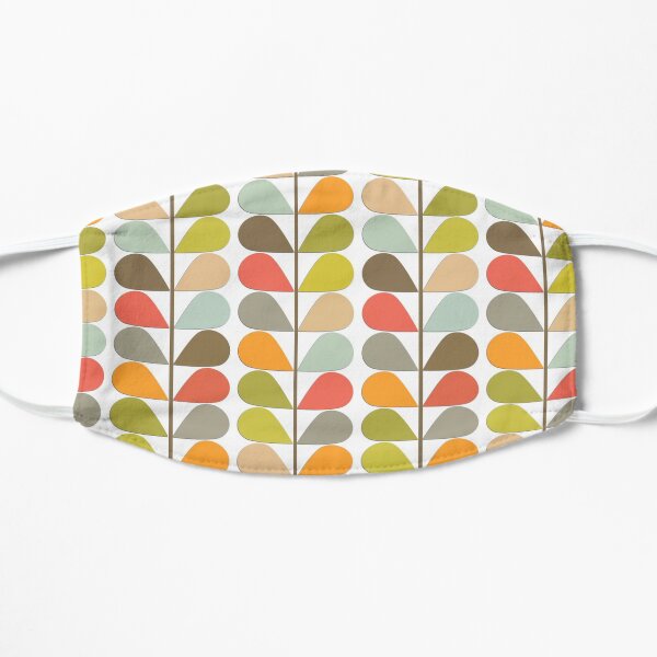 Retro 60s Midcentury Modern Pattern Flat Mask