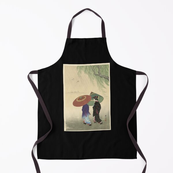 Item preview, Japanese art paint, women walk with umbrellas in the rain designed and sold by RoManSmArt.