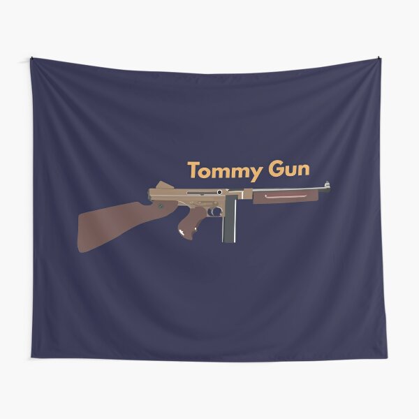 Tommy Gun Tapestries Redbubble - m1a1 thompson submachine gun roblox