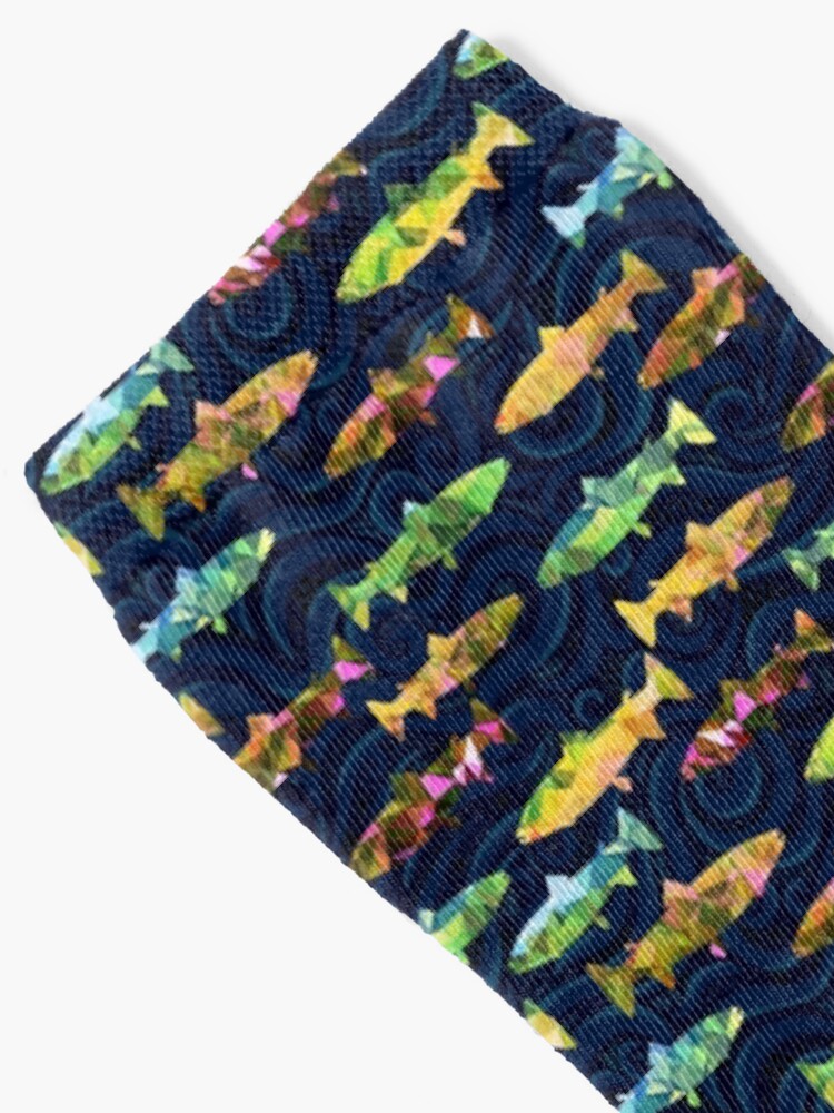 Thumbnail 2 of 5, Socks, Rainbow Fish designed and sold by creativinchi.