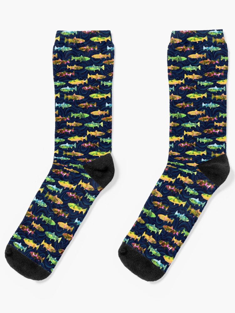 Thumbnail 1 of 5, Socks, Rainbow Fish designed and sold by creativinchi.