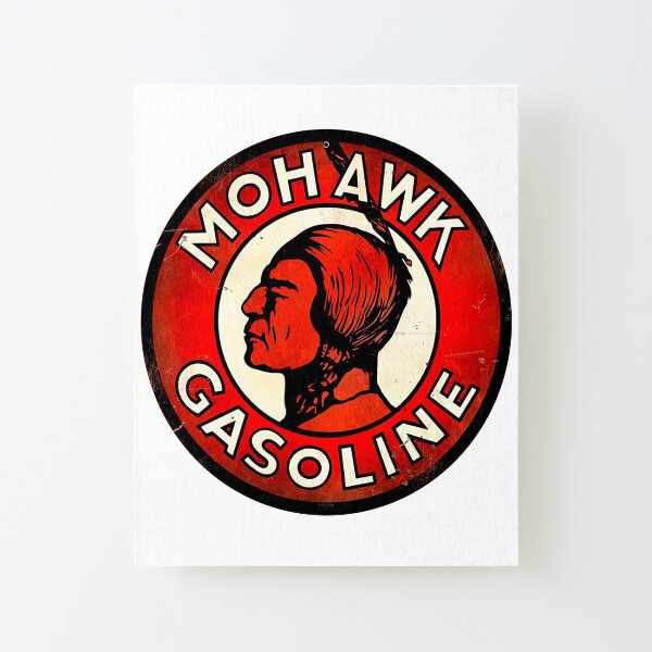 Mohawk Gasoline Emblem Canvas Mounted Print