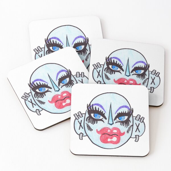 Item preview, Blue Drag Queen Face Makeup designed and sold by mia-stickers0.