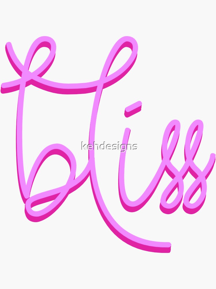 Pink Bliss Sticker For Sale By Kehdesigns Redbubble 