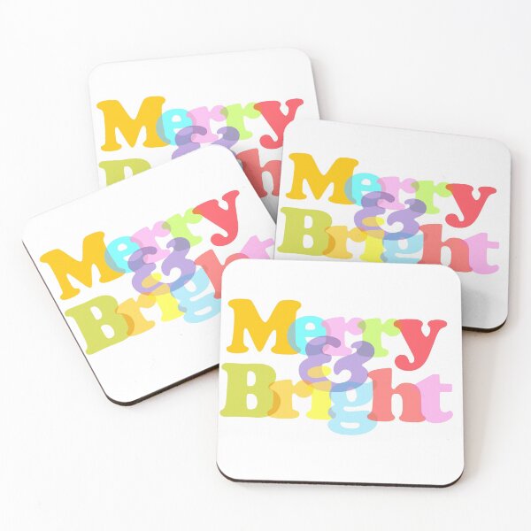 Item preview, Merry And Bright Colorful Modern Christmas Holidays Design designed and sold by theimagezone.