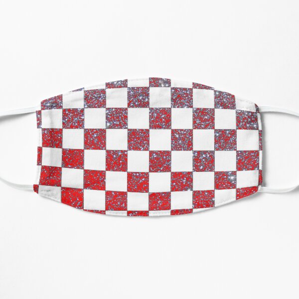 Chessboard Glitter Croatia Flat Mask