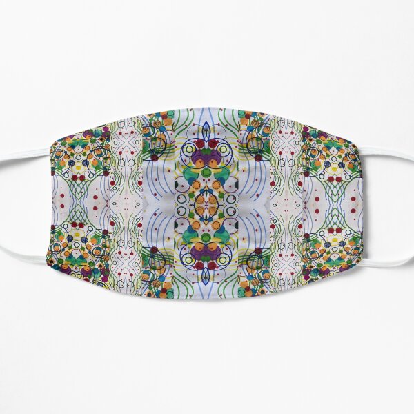 Circles and stripes Flat Mask