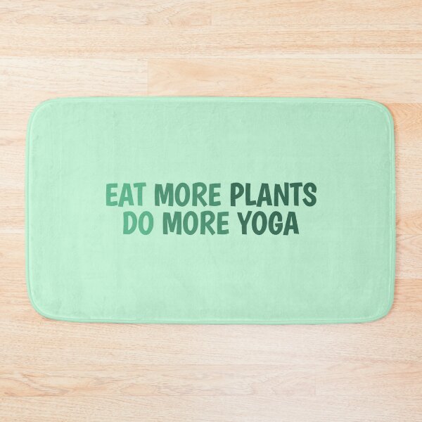 Item preview, eat more plants do more yoga gradient designed and sold by introvertcafe.