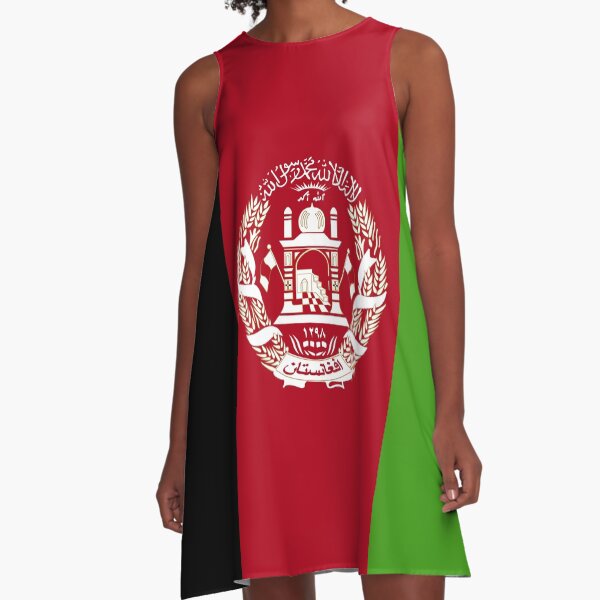 Afghanistan Flag A-Line Dress