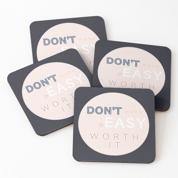 Item preview, Dont make it easy, make it worth it quote beige, tan circle designed and sold by ansiearts.