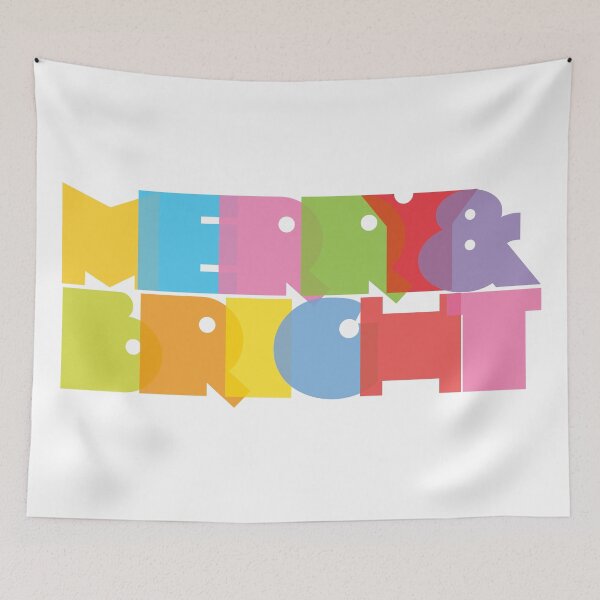 Item preview, Merry And Bright Fun Modern Colorful Christmas Holidays Design designed and sold by theimagezone.
