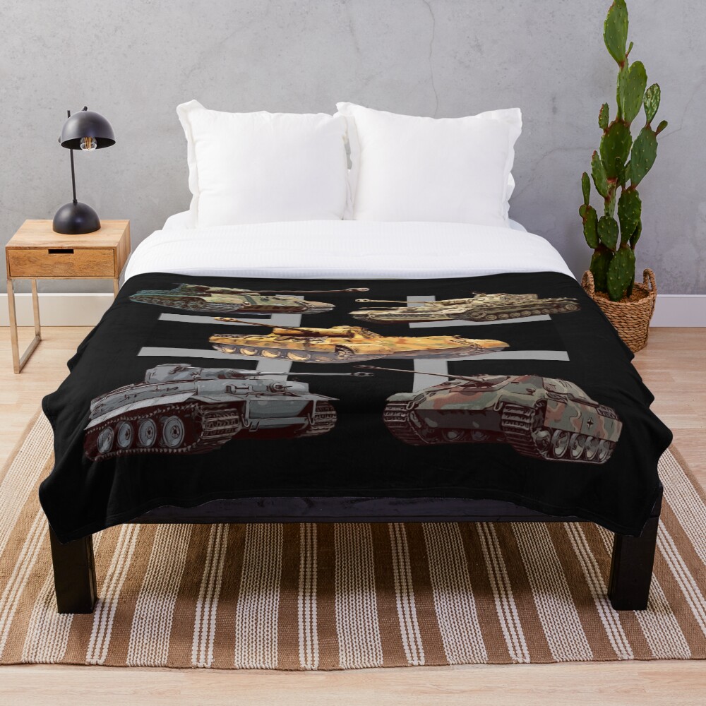 "WW2 German Panzer Tanks " Throw Blanket for Sale by
