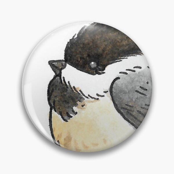 Item preview, Little Round Chickadee Watercolor designed and sold by R.J.MACC || Art and Design.