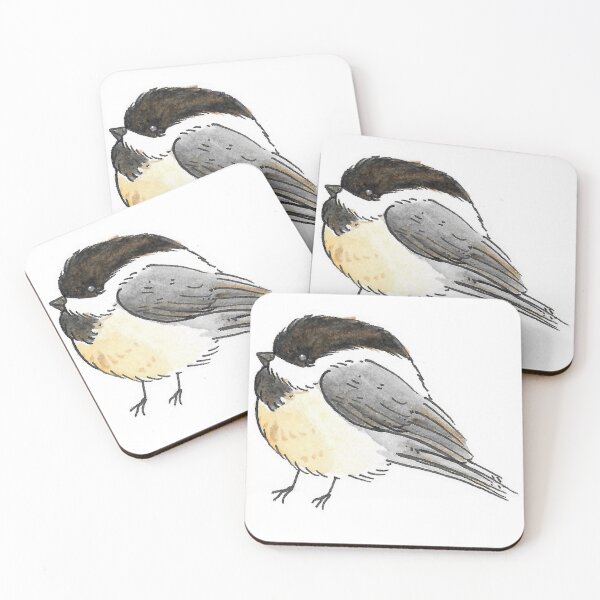 Item preview, Little Round Chickadee Watercolor designed and sold by R.J.MACC || Art and Design.