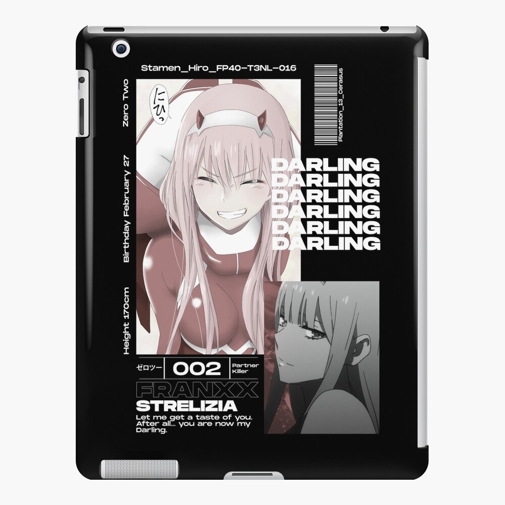 Zero Two 02 Darling In The Franxx Aesthetic Anime Design Ipad Case Skin By Weeb Aesthetic Redbubble