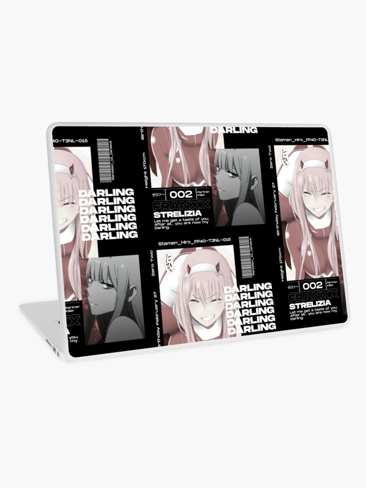 Zero Two 02 Darling In The Franxx Aesthetic Anime Design Laptop Skin By Weeb Aesthetic Redbubble