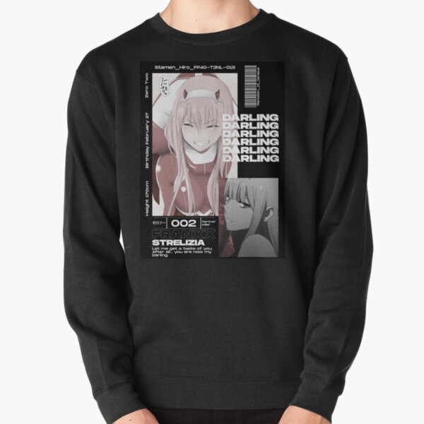 Zero Two 02 Darling in the Franxx Aesthetic Anime Design Pullover Sweatshirt