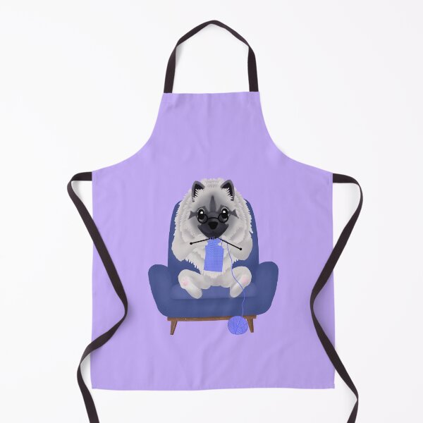 Item preview, K is for Knitting Keeshond designed and sold by ikigaicreations.