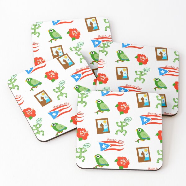 Item preview, Set of 5 Symbols Puerto Rico Cotorra Hibiscus Coqui Garita Bandera designed and sold by byDarling.