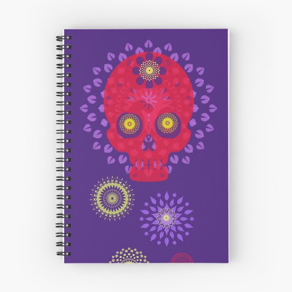Item preview, Red flowered skull designed and sold by FerretSteph.
