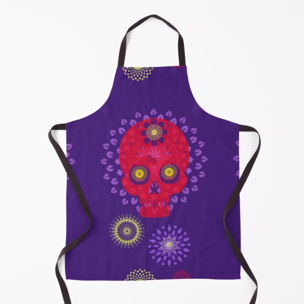 Item preview, Red flowered skull designed and sold by FerretSteph.