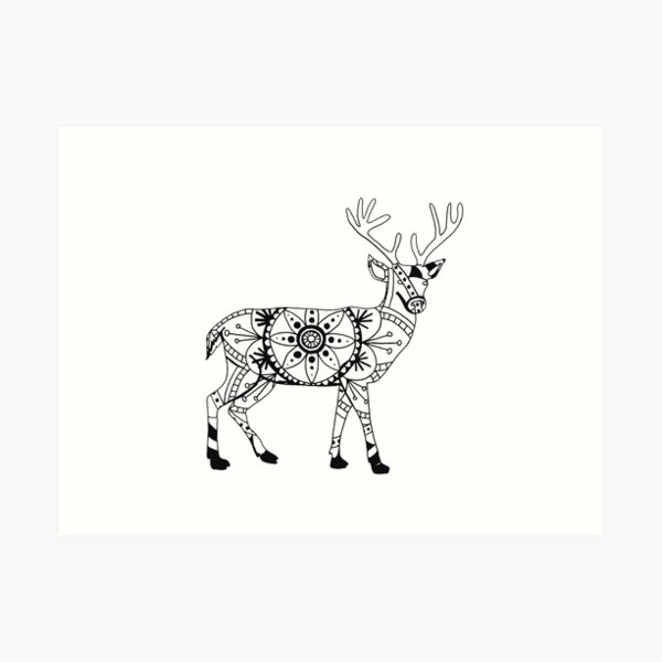 Stag Mandala Art Print
