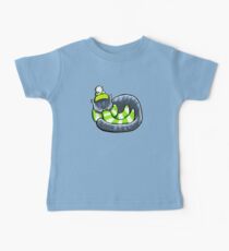 Gray Cat Dreaming in Stripes Baby T-Shirt
