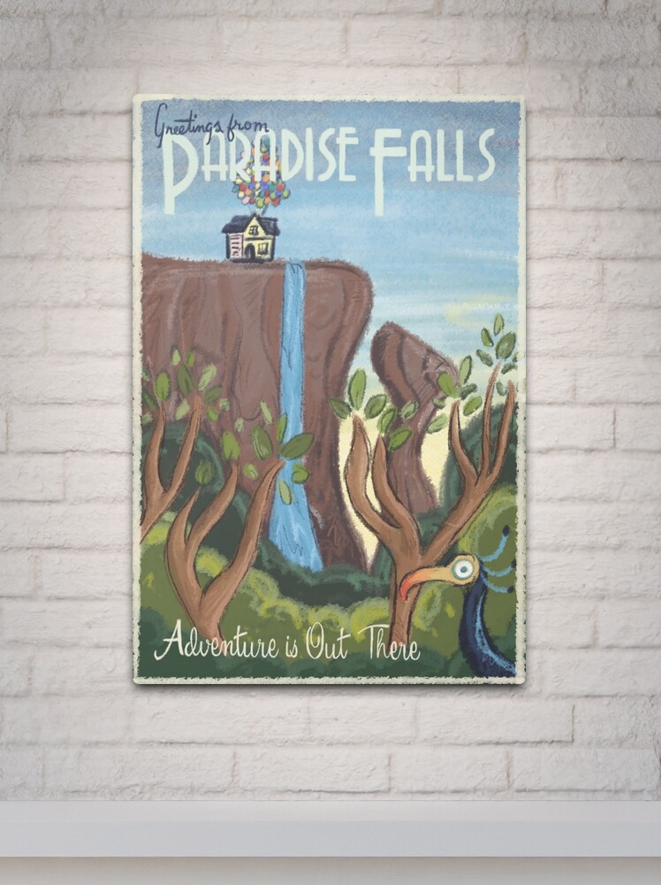 Paradise Falls' Poster, picture, metal print, paint by Kavan