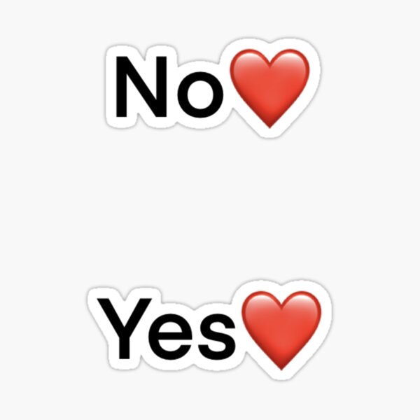 Yes and No Sticker