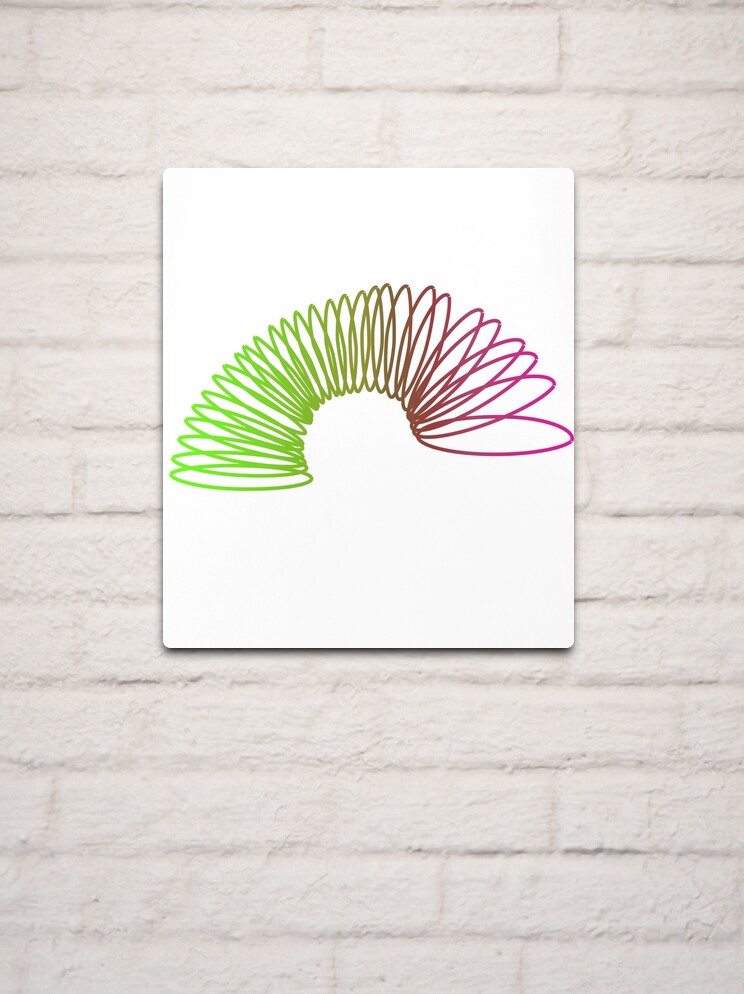 90s Slinky Toy Metal Print for Sale by mangoBird