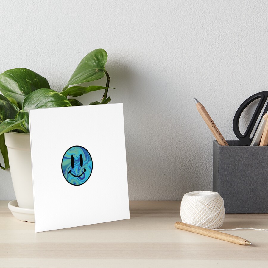 inverted-blue-marble-smiley-face-art-board-print-by-allynth-redbubble