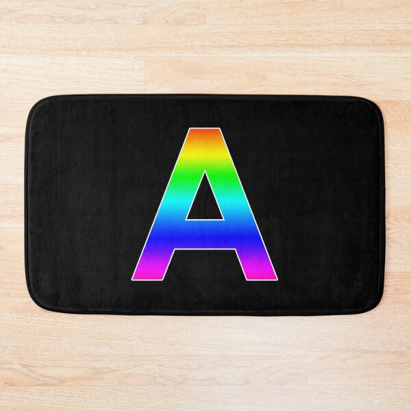 Item preview, The Letter A - Monogram in Rainbow Gradient designed and sold by Bumblefuzzies.