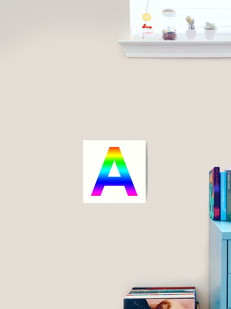 The Letter A - Monogram in Rainbow Gradient Photographic Print for Sale by  Bumblefuzzies