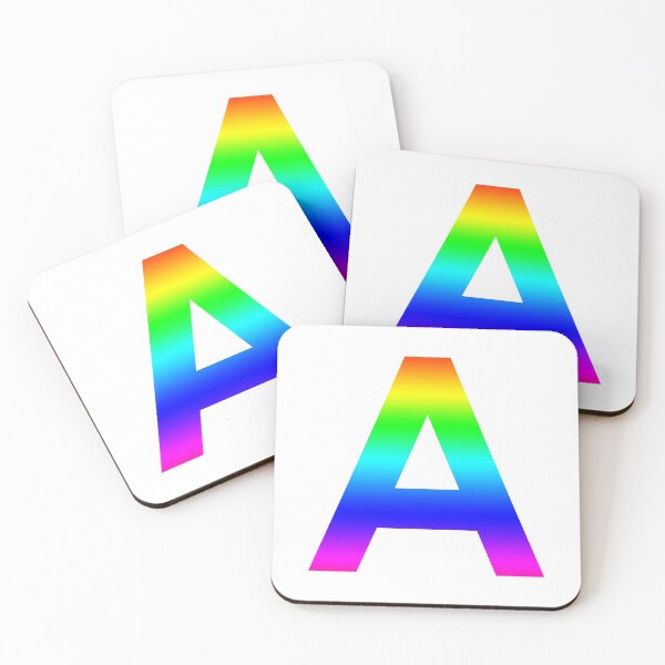 Item preview, The Letter A - Monogram in Rainbow Gradient designed and sold by Bumblefuzzies.