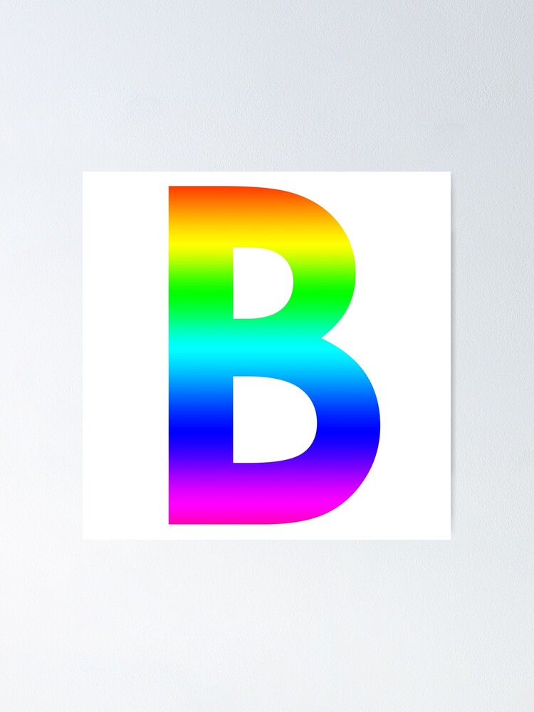 The Letter A - Monogram in Rainbow Gradient Photographic Print for Sale by  Bumblefuzzies