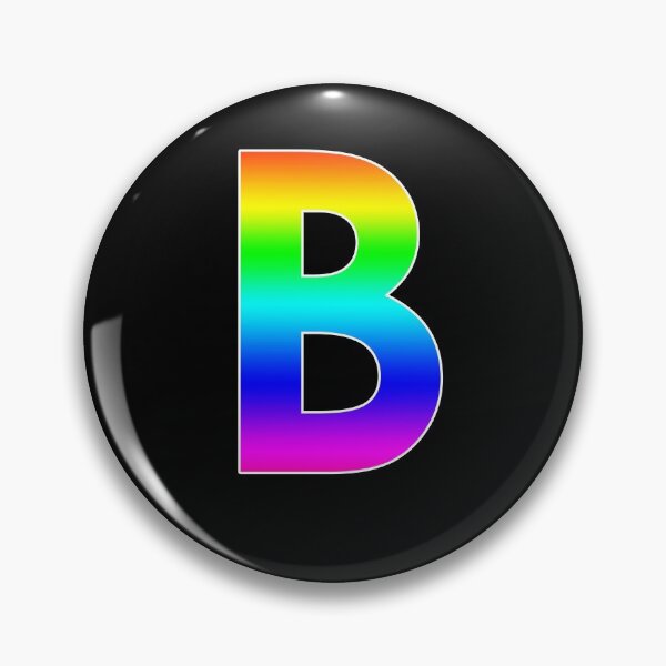 Item preview, The Letter B - Monogram in Rainbow Gradient designed and sold by Bumblefuzzies.