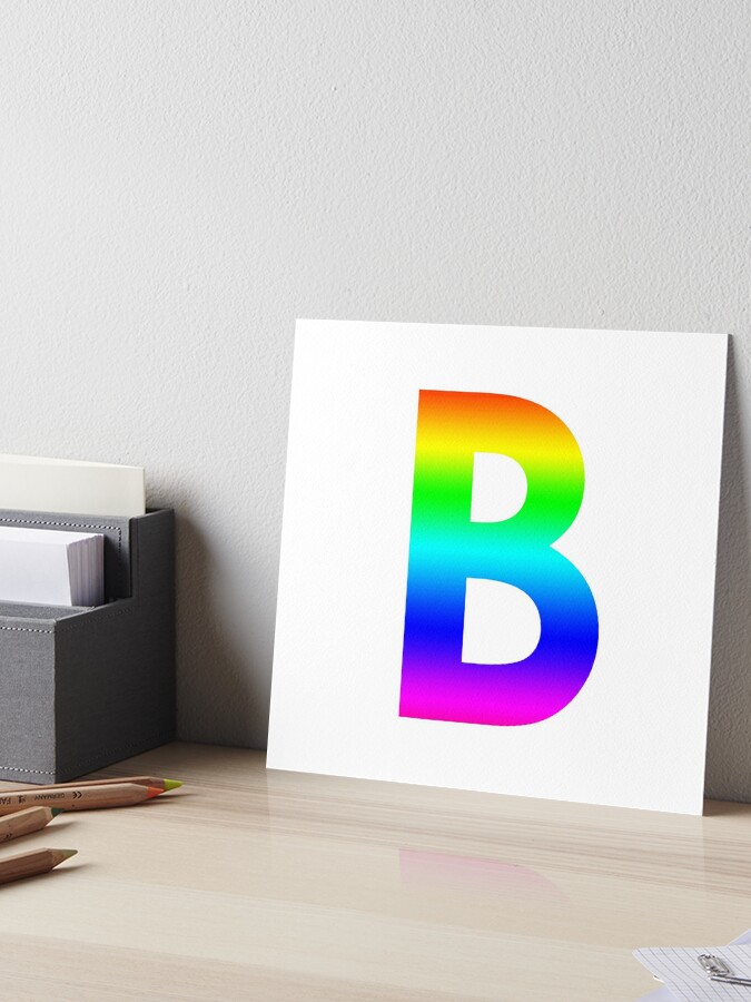 The Letter A - Monogram in Rainbow Gradient Photographic Print for Sale by  Bumblefuzzies