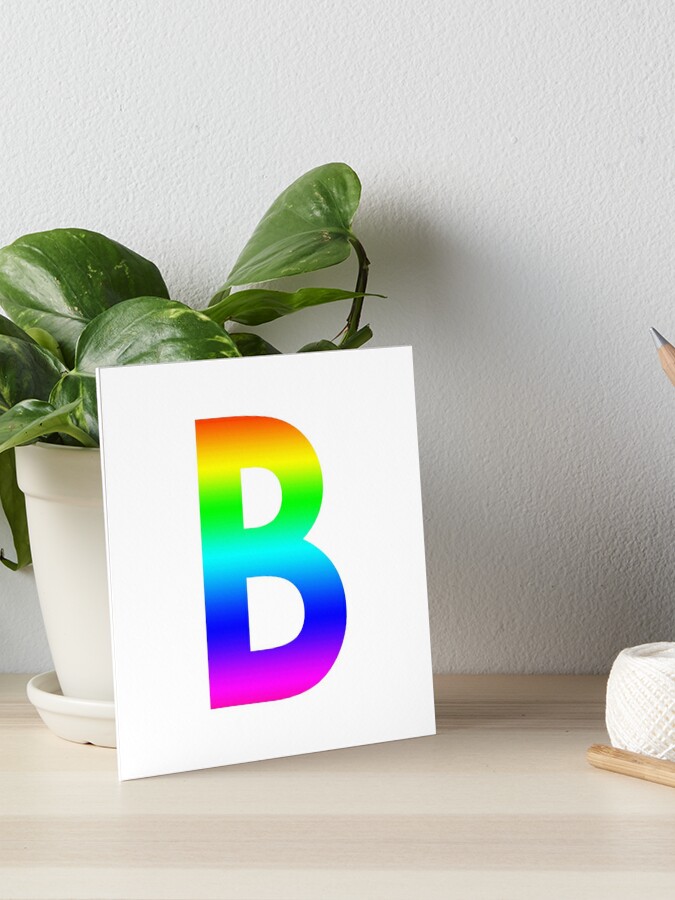 The Letter A - Monogram in Rainbow Gradient Photographic Print for Sale by  Bumblefuzzies