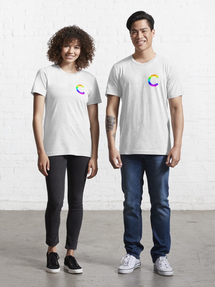 rainbow monogram shirt