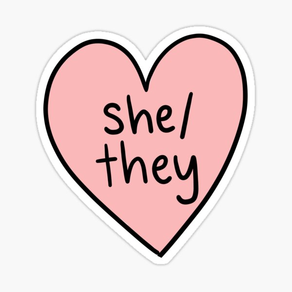 She/They Pronouns Sticker