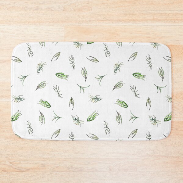 Item preview, Watercolor hand drawn illustration seamless pattern background with set of floral and grass elements designed and sold by FuzzyLogicKate.