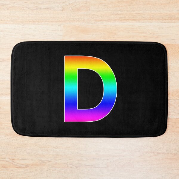 Item preview, The Letter D - Monogram in Rainbow Gradient designed and sold by Bumblefuzzies.
