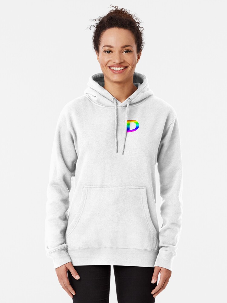The Letter D - Monogram in Rainbow Gradient Pullover Hoodie for Sale by  Bumblefuzzies