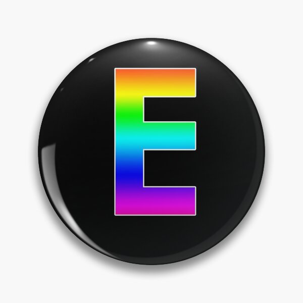 Item preview, The Letter E - Monogram in Rainbow Gradient designed and sold by Bumblefuzzies.