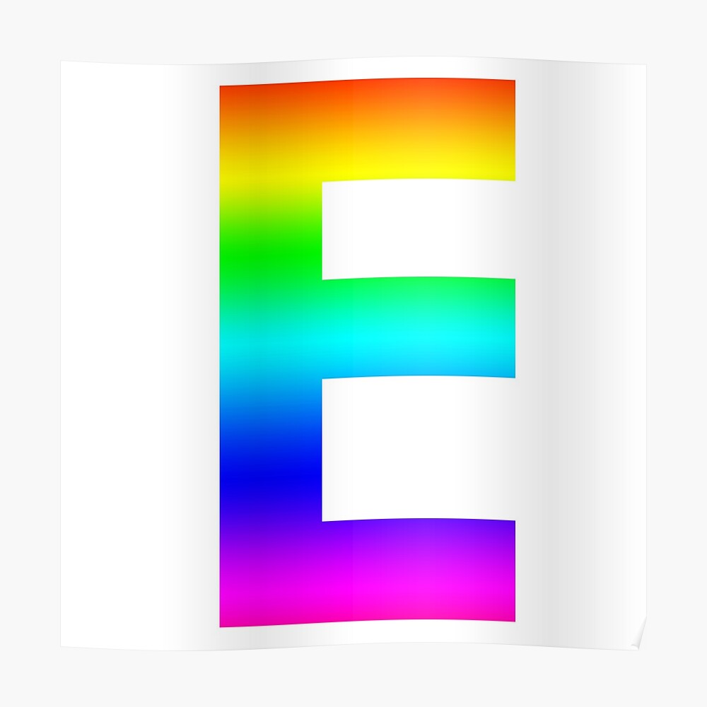 The Letter A - Monogram in Rainbow Gradient Photographic Print for Sale by  Bumblefuzzies