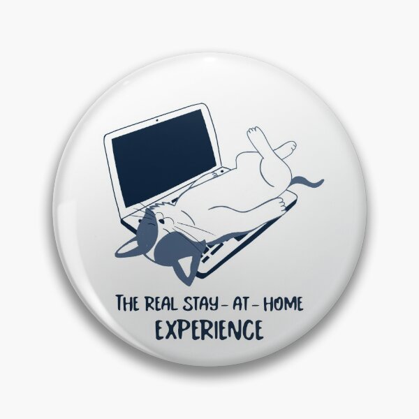 Item preview, Funny Cat "The real stay at home experience" Home office with cat designed and sold by TamGustam.