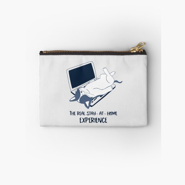 Item preview, Funny Cat "The real stay at home experience" Home office with cat designed and sold by TamGustam.